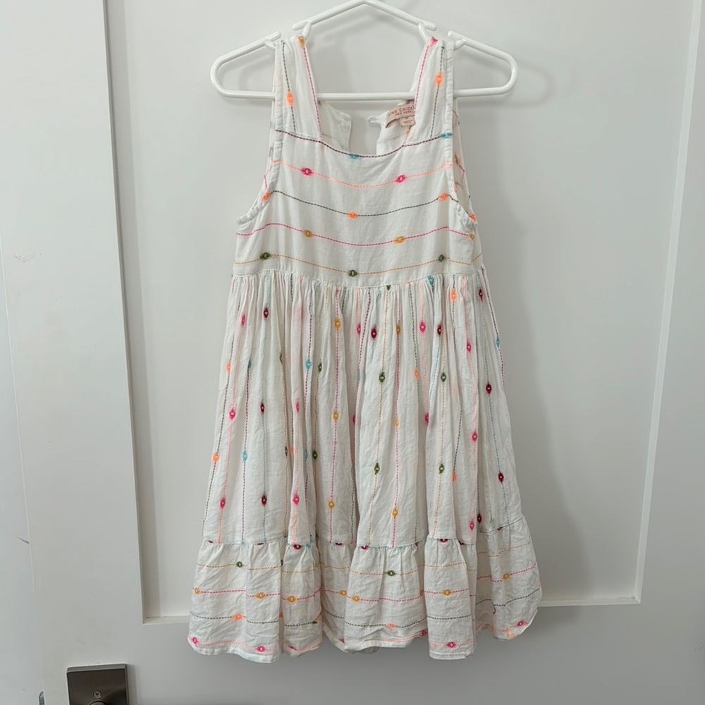 Pink chicken Colorful Striped Kids Dress size 5